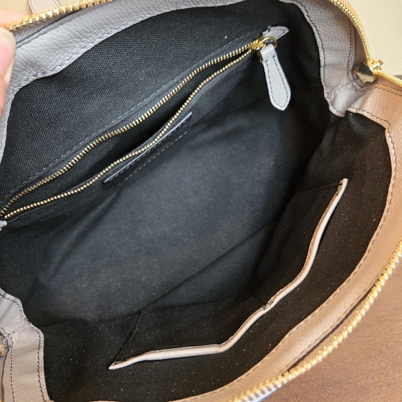 Burberry MILVERTON bag satchel check plaid gray leather NO STRAP - Picture 8 of 13